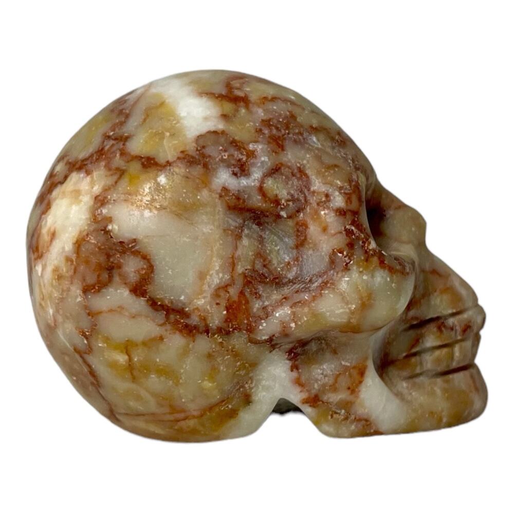Red Network Vein Jasper Small Skull